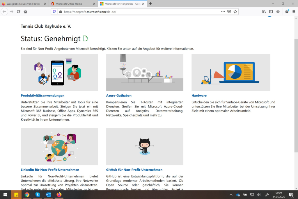 Azure für Vereine ist kostenlos - Hier gehts los.