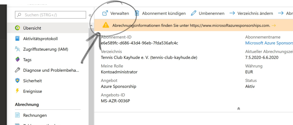 Azure für Vereine ist kostenlos - Alarm anlegen